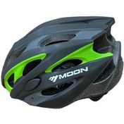 Resim Moon Mv-29 Kask Işıklı - Mat Siyah Carbon Yeşil - L 