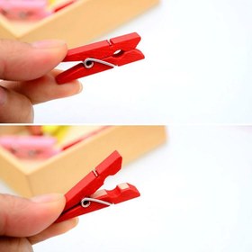Resim Dekoratif Renkli Mini Ahşap Mandal 2.5 cm (50, 100, 250 veya 1000 adet) - 250 adet 