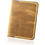 Resim Hakiki Deri Sarı Ruhsat Kabı 