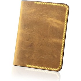 Resim Hakiki Deri Sarı Ruhsat Kabı 