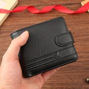 Resim Erkek Siyah Suni Deri Cüzdan Fermuarlı Kapanış ile - Günlük Kısa Bifold Tasarım, Madeni Para Cüzdanı, Kart Yuvaları, Babalar Günü Hediyesi için Mükemmel, Her Gün Cüzdan | Günlük Stil | Suni Deri Cüzdan 