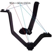 Resim DP 15 cm V Braket, Üçlü Flaş Bağlama Aparatı, V Tipi Üçlü Braket 