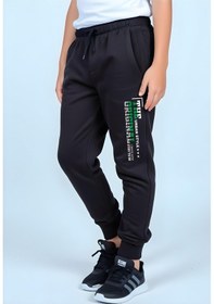Resim Panios Kids Urban Style Baskılı Beli Lastik Detaylı Jogger Eşofman Altı Siyah 