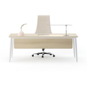 Resim Bürotime Era Çalışma Masası Ahşap 100 x 200 cm Beyaz 