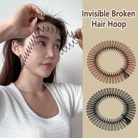 Resim Minimalist Polyresin Kadın Saç Halkası - Tek Renk, Esnek Tam Yuvarlak Diş Tasarımı, Kırık Saçları Birleştirmek için Çok Fonksiyonlu Saç Bantı, 14+ Yaş için Uygundur, Tek Parça 