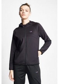 Resim Lescon Kadın Koşu Fermuarlı Kapüşonlu Sweatshirt 24b-2002 Siyah 