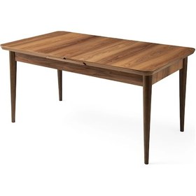 Resim Ortadan Açılır Büyüyen Yemek Masası Ceviz 90x160cm Hazar Ceviz 