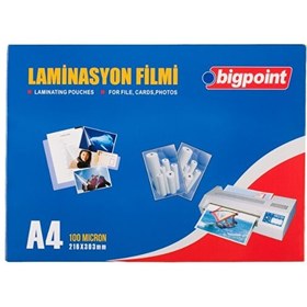 Resim Bigpoint BP694-100 Laminasyon Filmi A4 100 Mikron 100'lü Kutu 