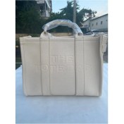 Resim Tote Bag Afrodit The Tote Bag Kadın Suni Deri Omuz Çantası Açık Krem 
