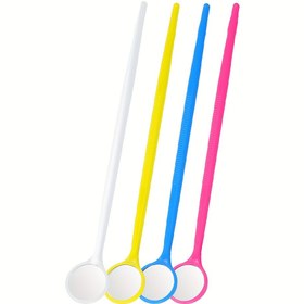 Resim 1 Adet Profesyonel Kirpik Uzatma Aynası - Ergonomic Sap ve Renk Kodlu İpuçlarıyla (Beyaz, Mavi, Sarı, Pembe, Yeşil, Turuncu, Mor) Seçenekleri - Makyaj Sanatı İçin Lash Artists'e Özel, Çok Yönlü Tasarım: Kuaför Salonu & Ev Kullanımı, Şık Ve Dayanıklı Malzemelerle Hassas Kaynaklı 