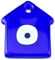 Resim Cam Nazar Boncuğu Delikli Ev Modeli Küçük 