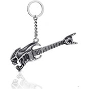 Resim Bas Gitar Kuru Kafa Anahtarlık 