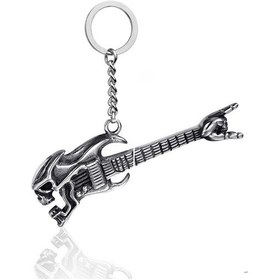 Resim Bas Gitar Kuru Kafa Anahtarlık 