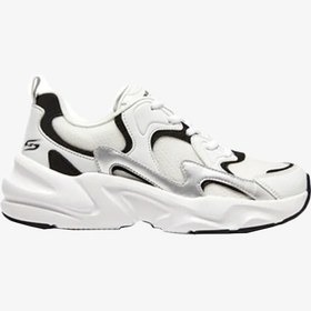 Resim Skechers Bobs Bamina 2 - Tides Revitalized Kadın Beyaz Sneaker 117364 Wbks Beyaz 