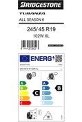 Resim Bridgestone 245/45r19 102w Xl Turanza All Season 6 2024 Dört Mevsim Lastik 