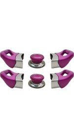 Resim Sultanoğlu Fuşya Tencere Tava Yan Kulpları ve Kapak Kulpu Seti - 2 Set 