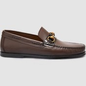 Resim %100 Hakiki Deri Kahverengi Erkek Klasik Ayakkabı Kahverengi 