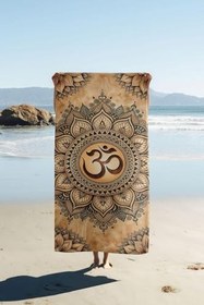 Resim Dijital Baskı Plaj Deniz Havlusu Modern Desenli Peştamal (80X160 cm) HVL0063 