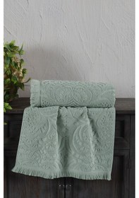 Resim Varol Jacquard %100 Pamuk Banyo Havlusu 90x150cm Mint-90x150cm Mint 