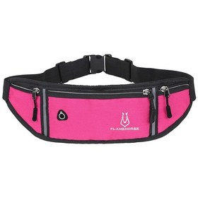 Resim Fosenze Slim Mini Su Geçirmez Bel Çantası - Spor Koşu Telefon Çantası, Kulaklık Delikli, Unisex, Pembe Pembe 