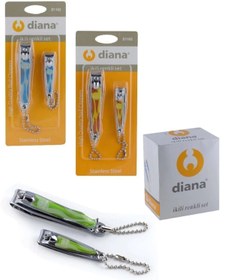 Resim Skygo Diana 2 Li Renkli Vakumlu Tırnak Makası 