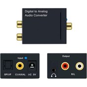 Resim aogo Optik Analog Çevirici 3.5 Mm Aux Stereo Digital To Analog Rca Optik (ın) Rca (out) Spdıf Coaxial 