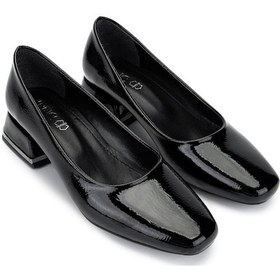 Resim Tamer Tanca Kadın Vegan Siyah Topuklu Ayakkabı 1128 1050 Bn Ayk Y25 Sıyah Krsk Siyah 