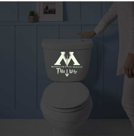 Resim Genel Markalar Ministry Of Magic (this Way) Yazılı Fosforlu, Karanlıkta Parlayan Wc Klozet Sticker 