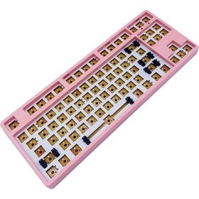 Resim Yeajion 87 Keys Rgb Modüler Mekanik Klavye Türü Değişim Anahtarları Profesyonel Kompakt Pembe (Yurt Dışından) 