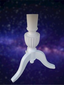 Resim BENGİ TİCARET Fiskos 17361 Baba ayak Model Parlak Kaplama Kayın ayak ve tabla Beyaz EL Yapım 