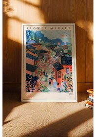 Resim Tokyo Japonya Çerçeveli Tablo Seyahat Severlere Salon Ve Ofis İçin Estetik Duvar Dekoru Travel Flower Market 