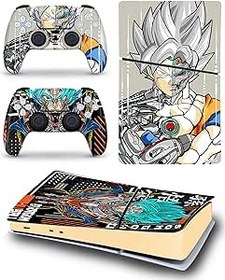 Resim Skins PS5 Slim Dijital Edition Cilt Konsolu ve Denetleyici Anime Sticker Wrap Vinil Kapak Playstation 5 Slim Digital Edition ile Uyumlu 