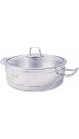 Resim Safinox Vision 24cm 3.40 Litre Karnıyarık Çelik Tencere 