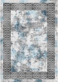 Resim Rovigo Home Dijital Baskı Yıkanabilir Kaymaz Taban Salon Halısı Ve Yolluk Rv005-fnl255 Mavi 