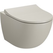 Resim VitrA Sento 7748b420-0559 Rim-ex Asma Klozet, Clean, 54 Cm, Mat Bej 