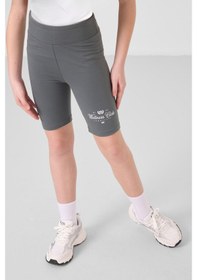 Resim Tommylife Beyaz-haki Pamuklu O Yaka Standart Fit Baskılı Kız Çocuk Tayt Takım - 75190 Beyaz 