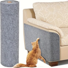 Resim 1 adet Kendinden Yapışkanlı Kedi Mobilya Koruyucu - 15, 190.5cm x 78, 187.96cm Çizilmeye Dayanıklı Yapışkan Tampon Ped Koltuk, Kapı ve Kedi Ağacı Standı için - Dayanıklı Duvar ve Mobilya Koruma, Kolay Kurulum, Kedi Mobilya Çizilmeye Karşı Koruyucu, Kapı Koruma, Modern Evcil Hayvan Aksesuarı, Sağlam Yapı 