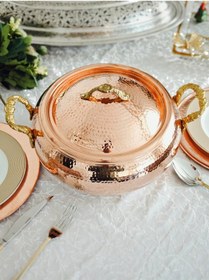 Resim Bakır Güveç Tencere 3000 Ml Gümüş 