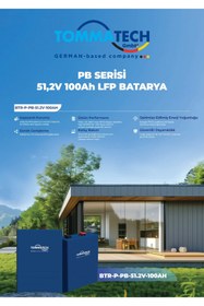 Resim TommaTech 51.2V 100Ah PB Serisi LFP Lityum Batarya 