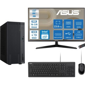 Resim Asus Expertcenter P500MV Intel® Core™ Ultra 7 240H 5.2ghz Aı 16GB Ddr5 4tb SSD 23.8"120Hz Intel® Graphics Freedos Mini Tower Masaüstü Bilgisayar D724016512B0DF05+ZETTAUSBBELLEK 