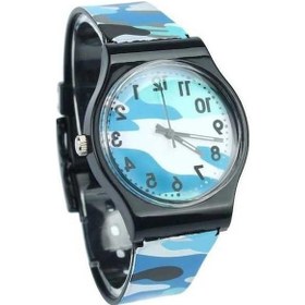 Resim Bosphorusboutique02 Özel Mavi Kamuflaj Çocuk Kol Saati, Kuvars, Kız Erkek İçin, Yüksek Kalite, Çok Renkli Çok Renkli 