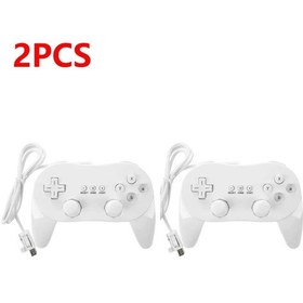 Resim 2pcs-2-1pcs 8 Düğme Yumuşak Kablolu Gamepad Nintendo Wii Classic İçin Kablolu Denetleyici Nintendo Wii Joypad Uzaktan Kumanda Oyun Joystick 