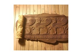 Resim Feyza Design 10 cm Yunan Mitojisi Griffın Doku Rulosu, Seramik ve Polymer Kili 
