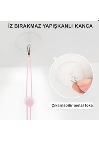 Resim Kedi Kapı Oyuncağı 1 Li Set Yaylı İpli & Tüylü Interaktif Kedi Oyuncağı Kapıya Yapışan Zıplamalı Sistem Egzersiz Ve Oyun İçin Renkli Toplu Eğlenceli Tasarım 