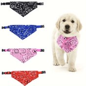 Resim Pet Bibs Ayarlanabilir Pet Tükürük Havlusu Köpek Yavrusu Kedi Boyun Fuları Bandana Yaka Üçgen Bib Fular Boyunluk Stonego Pet Aksesuarları 1PC/2PCS 