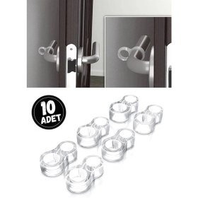 Resim Tek 10 Adet Silikon Kapı Stoperi Tamponu Şeffaf Kapı Kolu Stopu Durdurucu Tutucu Sessiz Stop 