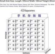 Resim Duvara Monte Akrilik Cep Telefonu Saklama Soyunma Kutusu Anahtarlı - Ofis Okul Fabrikası için 40 Yuvalı Telefon Güvenli Mevduat Dolabı - Güvenli Mobil Cihaz 