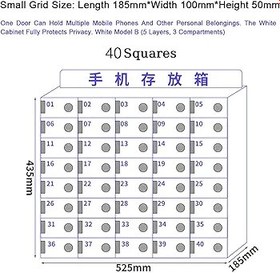 Resim Duvara Monte Akrilik Cep Telefonu Saklama Soyunma Kutusu Anahtarlı - Ofis Okul Fabrikası için 40 Yuvalı Telefon Güvenli Mevduat Dolabı - Güvenli Mobil Cihaz 