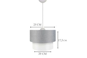 Resim EVLİGHT DEKO PASTA 25'LİK GRİ BEYAZ SARKIT AVİZE 