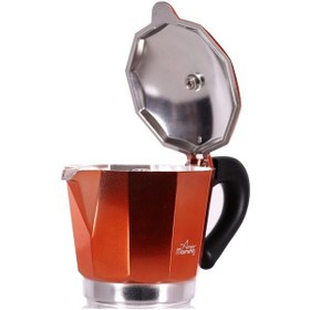 Resim Any Morning Hes-6 Espresso Kahve Makinesi Alüminyum Moka Pot 240 Ml Bakır 